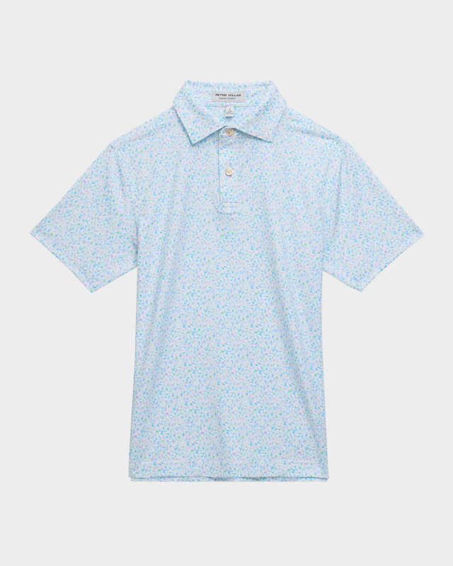 Boy's Island Jammin Performance Jersey Polo Shirt, Size XS-XL